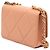 Borsa Chanel 19 Wallet on Chain in pelle di agnello matelassé rosa - vista 2