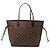 Borsa Tote Louis Vuitton Damier Ebene Neverfull MM marrone