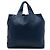 Saco Shopper Tote Prada Vitello Daino Azul