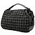 Bolsa Satchel com aba e alça de mão Chanel CC em tweed preto - vista 2