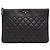 Clutch Chanel Medium Quilted Sheepskin Mademoiselle O Case Nera Nero