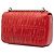 Borsa a tracolla con patta e catena Prada Nappa Gaufre rossa Rosso - vista 2