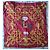 Pañuelo Hermès 90x90 de seda – Modelo "Palefroi" (Bordeaux y Oro) Roja Dorado
