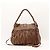 Miu Miu Borsa Hobo in Pelle Arricciata Marrone - vista 3