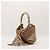Bamboo Gucci Borsa Hobo Monogram GG con Nappine in Bambù Marrone Beige - vista 2