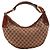 Gucci Monogram Bamboo Hobo-Bag Braun Beige