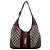 Gucci Borsa Hobo Jackie in tela monogram Nero Rosso Beige