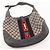 Gucci Borsa Hobo Jackie in tela monogram Nero Rosso Beige - vista 6