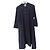 Autre Marque forte_forte Abito lungo blu navy in lino e cotone Blu scuro