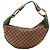 Bamboo Borsa Hobo Gucci in tela GG Supreme e bambù Marrone D'oro Verde