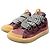Lanvin Curb High-Top Sneaker aus bordeauxrotem Leder Braun