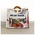 Fendi Runaway Large Shopper Tote in mesh floreale e rattan Bianco Multicolore - vista 2