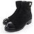 Stivali in pelle scamosciata Matelasse CHANEL COCO Mark Turnlock Nero