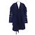 Abrigo de cuero Moncler azul marino