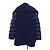 Abrigo de cuero Moncler azul marino - vista 2