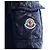 Abrigo de cuero Moncler azul marino - vista 8