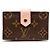 Tarjetero Monogram Louis Vuitton en Rose Ballerine Rosa