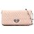 Borsa Satchel Miu Miu in raso Matelassé rosa con catena di cristalli