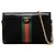 Gucci Borsa a Tracolla Ophidia Chain Piccola in Suede Nero
