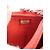 Portafoglio Chanel Red CC Chevron Caviar Square Wallet On Chain Rosso - vista 7