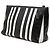Pouch con zip Balenciaga Barbes Striped Patwork in nappa nera Small Nero - vista 2