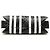 Pouch con zip Balenciaga Barbes Striped Patwork in nappa nera Small Nero - vista 3