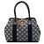 Céline Celine Gray Macadam Canvas Tote Brown