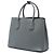Prada Gray Medium Saffiano Cuir Double Satchel Braun Grau - Ansicht 2
