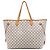 Louis Vuitton White Damier Azur Neverfull GM Bianco