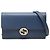 Cartera con cadena Gucci Blue Dollar en piel de becerro con G entrelazadas Azul