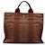 Hermès Brown Canvas Herline PM Marrom