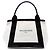 Balenciaga Sac Cabas Tote S en toile blanche et bleu marine