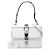Borsa Satchel Elektra Prada in pelle City Calf e Saffiano bianca borchiata Bianco - vista 7