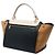 Céline Celine Trapeze Satchel aus tricolor Leder in Schwarz, Größe Medium - Ansicht 2