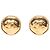 Orecchini a clip rotondi placcati oro Chanel Gold CC D'oro