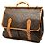 Louis Vuitton Brown Monogram Sac Chasse Hunting Bag Castaño - vista 2