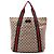 Borsa Tote Gucci in tela GG beige con banda Web