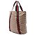 Borsa Tote Gucci in tela GG beige con banda Web - vista 2