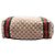 Borsa Tote Gucci in tela GG beige con banda Web - vista 3