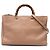 Borsa Gucci Bamboo Shopper grande in pelle di vitello marrone Carne