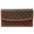 Louis Vuitton Brown Monogram Pochette Dame GM Castaño