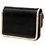 Clutch Chanel Black CC em couro de bezerro metalizado com corrente Preto - vista 2