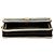 Clutch Chanel Black CC em couro de bezerro metalizado com corrente Preto - vista 3