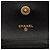 Clutch Chanel Black CC em couro de bezerro metalizado com corrente Preto - vista 5