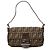 Borsa Baguette Fendi in tela Zucca marrone