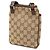 Bolsa tiracolo Gucci em tela GG bege com faixa Web - vista 2