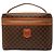 Céline Sac de toilette Celine Brown Macadam Coated Canvas Marron