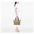 Tote Gucci in tela GG beige con banda Web - vista 6