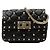 Valentino Black Nappa Rockstud Spike Crossbody Schwarz