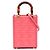 Borsa Shopper Sunshine Fendi in pelle goffrata Mini Zucca rosa